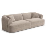 Cosmopolitan Design Svetlo rjava sedežna garnitura iz rebrastega žameta 255 cm Campi – | Shoptok.si