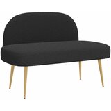  Oblikovana klupa s naslonjačem Crna 110 x 60 x 76 cm Bouclé | Eponuda.com