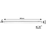 Rabalux zidna led lampa za kuhinje 13W 90cm greg crna 78005 | ePonuda.com