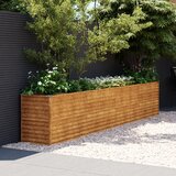 vidaXL Vrtna visoka greda 385x50x69 cm corten jeklo Cene