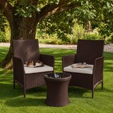 Multi Garden set od 2 vrtne fotelje s jastucima za balkon, terasu, vrt, smeđe boje | shoptok.hr