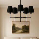  Luster na šipci MADELA 5xE14/40W/230V crna | Eponuda.com
