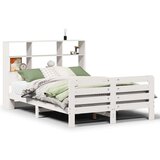 vidaXL Okvir kreveta bez madraca bijeli 140 x 190 cm masivna borovina | shoptok.hr