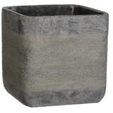 x okrasni cvetlični lonec kane (25 x 25 x 24 cm, imitacija cementa, siva) | Shoptok.si