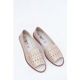 S. BARSKI Leather Perforated Ballet Flats With Open Toes S.Barski | shoptok.hr