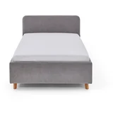 Siva otroška postelja brez letvenega dna 120x200 cm Cosy –