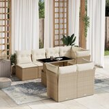 vidaXL 8-dijelni set vrtnih sofa od poliratana s jastucima bež | shoptok.hr