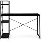 ModernHome uredski stol 120 × 60 cm s policom i 3 police – crni | shoptok.hr