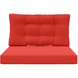  Jastuk za vanjsku sofU 2 pcs Crvena Poliester - Crvena 80 x 80 cm 1x sjedalo +1x naslon (3D s bartagom) | shoptok.hr