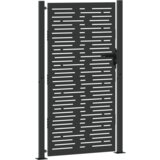vidaXL Vrtna vrata Crna 105 x 175 cm Čelik s praškastim premazom | shoptok.hr