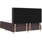  Krevet s opruga kutije s LED trakama Smeđa 180 x 200 cm tkanina | shoptok.hr