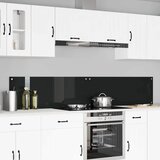  Kuhinjski zid 2 pcs Crna 110 x 40 cm Staklo otporno na udarce | shoptok.hr