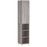 vidaXL Visoka komoda siva sonome 34 5x34x180 cm od konstruiranog drva | shoptok.hr