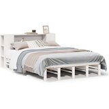  Knjižna postelja brez vzmetnice bela 135x190 cm trden les | Shoptok.si