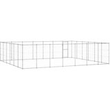 vidaXL Zunanji pasji boks pocinkano jeklo 50,82 m² | Shoptok.si