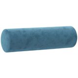 vidaXL Kavč dvosed z okrasnimi blazinami moder 140 cm žamet | Shoptok.si