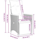  9-dijelni vrtni bistro set od poliratana s jastucima sivi | shoptok.hr