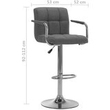 vidaXL Barski stoli 2 kosa svetlo sivo blago, (20967402) | Shoptok.si