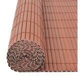Dvostrana vrtna ograda 110 x 500 cm smeđa | shoptok.hr
