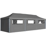 vidaXL Zložljiv pop-up šotor za zabave 8 stranic 3x9 m antraciten Cene