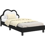  Krevetna konstrukcija s uzglavljem Crna 90 x 200 cm PU | shoptok.hr