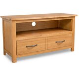 vidaXL TV omarica 90x35x48 cm trdna hrastovina | Shoptok.si