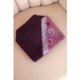Kesi Elegant women's hat with fur decorations and a glittery band dark purple | shoptok.hr