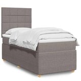  Krevet s oprugama i madracem smeđesivi 100 x 200 cm od tkanine | shoptok.hr