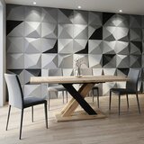 CARRYHOME JEDILNA MIZA, črna, hrast artisan | Shoptok.si