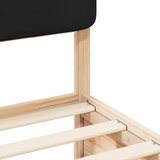  Krevetni okvir s tapiciranim uzglavljem Crna 90 x 190 cm | shoptok.hr