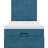 vidaXL Okvir kreveta s madracima tamnoplavi 100x200cm baršunasti | shoptok.hr