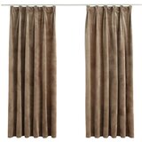  Zavjese za zamračivanje 2 kom baršunaste bež 140 x 175 cm | shoptok.hr