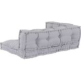 vidaXL Sofa blazina Siva Bombaž Srednja Set blazin Pravokotna | Shoptok.si