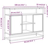 vidaXL Komoda boja hrasta sonome 100 x 35 x 80 cm konstruirano drvo | shoptok.hr
