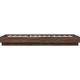  Okvir za krevet s LED svjetlima smeđa boja hrasta 90 x 200 cm | shoptok.hr