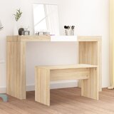  Toaletni stolac boja hrasta sonome 70x35x45cm konstruirano drvo Slike