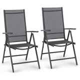 Blumfeldt London Lite, komplet 2 zložljivih stolov, 56,5 x 107 x 68 cm, ComfortMesh, aluminij | Shoptok.si