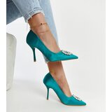 Gemre Green satin-finish stilettos with rhinestones Susegana | ePonuda.com