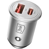 3mk Polnilec za avto Dvojno polnjenje USB C 45W, Srebrna, (5000193247) Cene