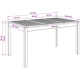  Stol za večeru u vrtu Prirodna 141 x 80,5 x 75 cm | shoptok.hr