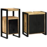  Set namještaja za kupaonicu s ladicama 2 pcs Čvrsto drvo manga | Eponuda.com