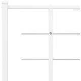 Metalni okvir za krevet s uzglavljem bijeli 80x200 cm | shoptok.hr