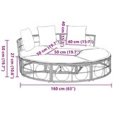 vidaXL Zunanja lounge postelja brez baldahina Poly Rattan | Shoptok.si