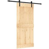 Drsna vrata s kompletom vodil 90x210 cm trdna borovina, (20804557) | Shoptok.si