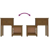  Noćni ormarići 2 kom boja meda 79 5x38x65 5 cm masivna borovina | shoptok.hr