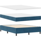  Postelja z vzmetnico z vzmetnico Temno modra 140 x 200 cm Žamet, (5000127223) | Shoptok.si