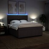  Krevet s oprugama i madracem tamnosmeđi 180x200 cm tkanina | shoptok.hr