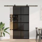  Klizna vrata s priborom 102,5x205 cm kaljeno staklo i aluminij | shoptok.hr
