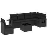 vidaXL 7-dijelni set vrtnih sofa od poliratana s jastucima crni | shoptok.hr