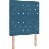 vidaXL Box Spring postelja z vzmetnico in LED temno modra 80x200 cm žamet | Shoptok.si